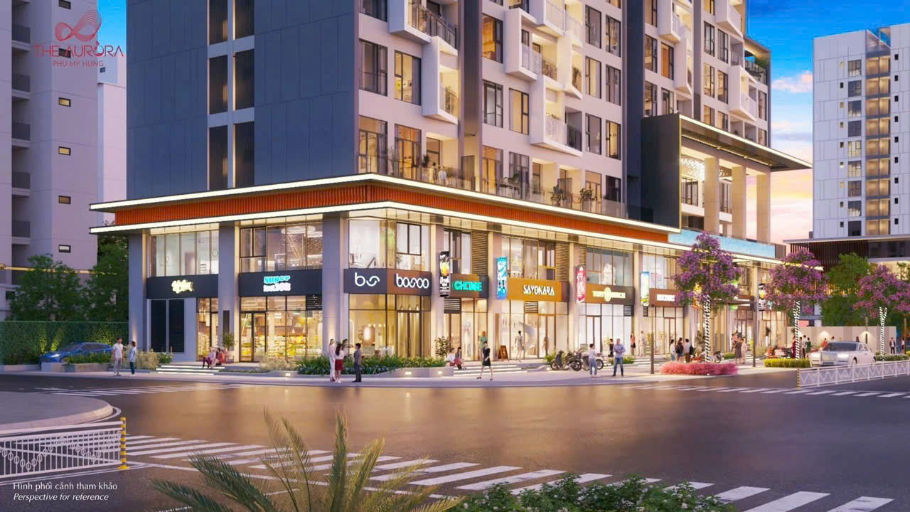 Shophouse căn góc dự án Aurora phong cách thiết kế kiến trúc mới hiện đại 2.0