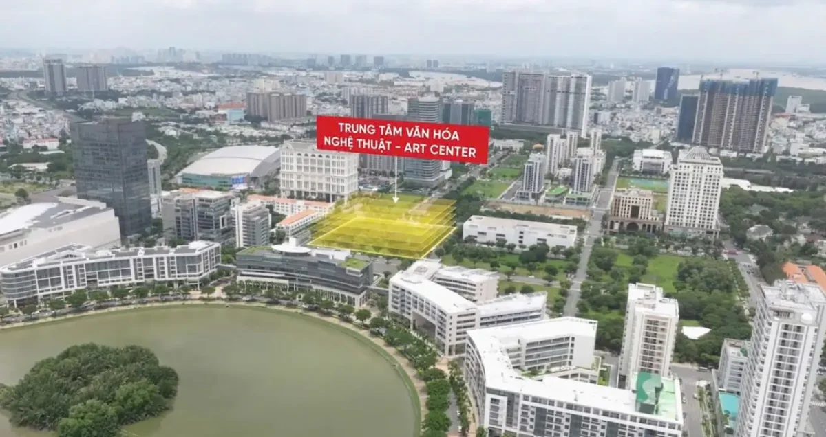 Phối cảnh Art Center Phú Mỹ Hưng với cảnh quan xung quanh