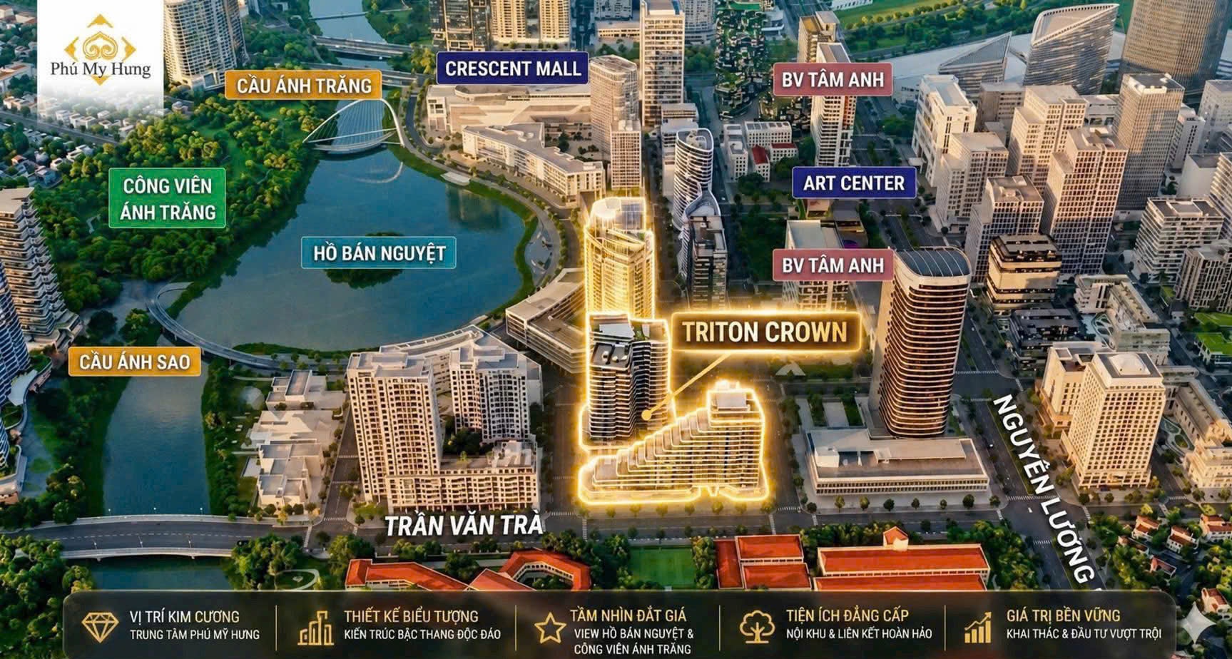Phối cảnh dự án Triton Crown Phú Mỹ Hưng